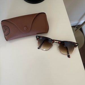 RayBan Clubmaster Brown Gradient W Sunglasses